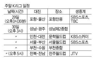 주말 K리그 일정