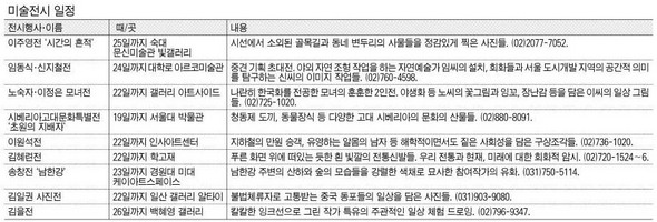 미술전시 일정