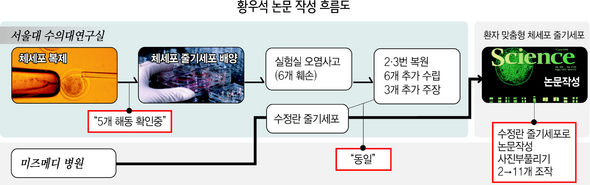 황우석 논문 작성 흐름도