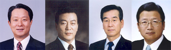 배정충 삼성생명 부회장, 이수창 삼성생명 사장, 황태선 삼성화재 사장, 강재영 삼성투신 사장