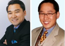 한국까르푸 오상흔 대표(왼쪽), 최종양 뉴코아 대표