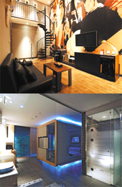 최근 서울 시내에 리모델링되는 모텔은 한 룸이 2층으로 구성되어 있으며 초현대식 설비가 갖춰져 있다. 사진제공 중앙전파관리소