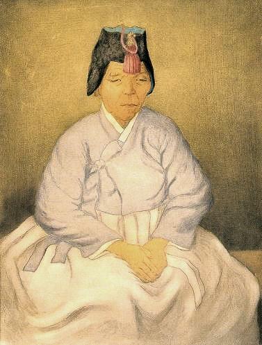 엘리자베스 키스 <여승이었던 동씨> 다색 동판. 38.1 x 29.2 cm 제작년도 미상 (송영달 소장) 엘리자베스 키스 <여승이었던 동씨> 다색 동판. 38.1 x 29.2 cm 제작년도 미상 (송영달 소장)