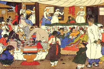 엘리자베스 키스 <결혼잔치> 다색목판 26 x 37 cm 1921년
(Murray Warner Collection 소장) 엘리자베스 키스 <결혼잔치> 다색목판 26 x 37 cm 1921년
(Murray Warner Collection 소장)