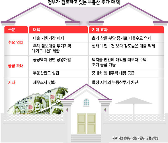 정부가 검토하고 있는 부동산 추가 대책