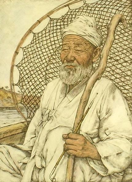 윌리 세일러 <낚시꾼(Fishman)> 에칭(다색동판) 29 x 21cm, 1956-1957년 사이
윌리 세일러 <낚시꾼(Fishman)> 에칭(다색동판) 29 x 21cm, 1956-1957년 사이