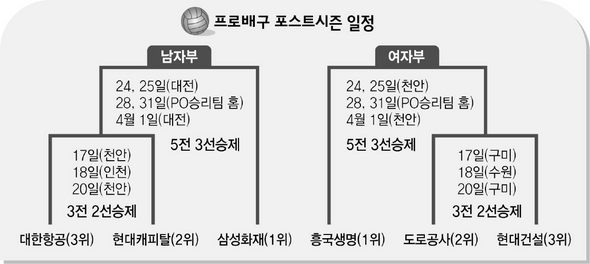 프로배구 포스트시즌 일정