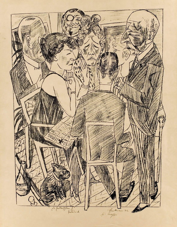 <환멸감에 찬 사람들> 1922년 베를린 여행(Berliner Reise) 1922 포트폴리오 중에서. 리소그래프