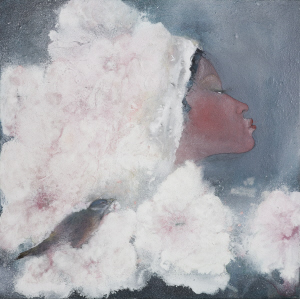 황윤주 작, 〈봄의 향기〉,석채, 혼합재료