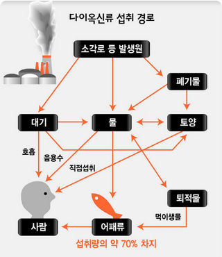 다이옥신류 섭취 경로