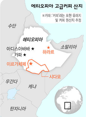 에티오피아 고급커피 산지