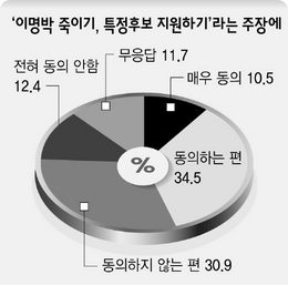 ‘이명박 죽이기, 특정후보 지원하기’라는 주장에