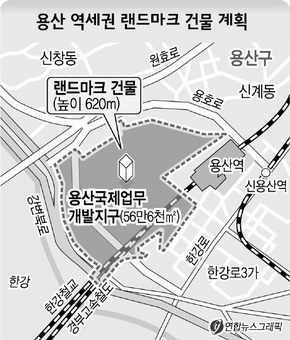 용산 역세권 랜드마크 건물 계획