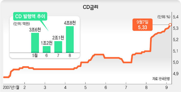 CD 발행액 추이