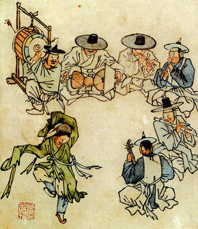 김홍도의 <무동>