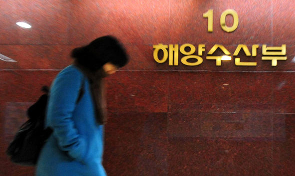 해양수산부의 기능이 국토해양부와 농수산식품부로 넘어가면서 부처가 없어지는 인수위의 정부조직개편안이 발표된 16일 서울 종로구 계동 해양수산부 청사에서 한 직원이 고개를 숙인 채 걷고 있다. 강창광 기자 <A href="mailto:chang@hani.co.kr">chang@hani.co.kr</A>