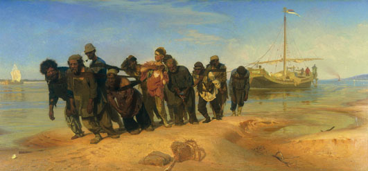 볼가강의 뱃꾼, 일리아 레핀, St. Petersburg 국립미술관