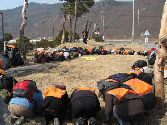 대운하 반대 100일 순례단.