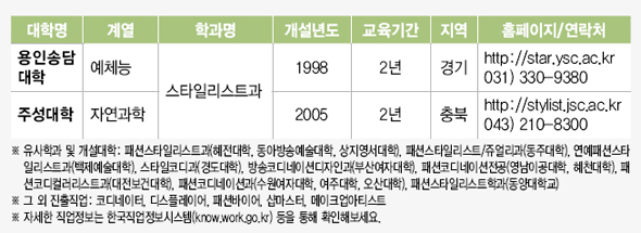 이 직업, 이 학과 / 스타일리스트