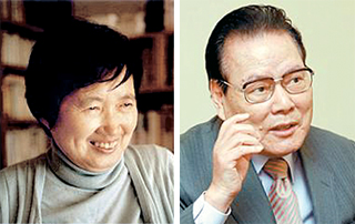 소설가 박완서(왼쪽)씨와 문학평론가 이어령(오른쪽)