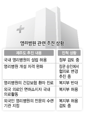 영리병원 관련 추진 상황