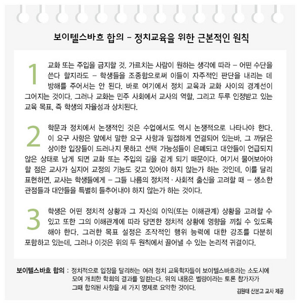 보이텔스바흐 합의- 정치교육을 위한 근본적인 원칙