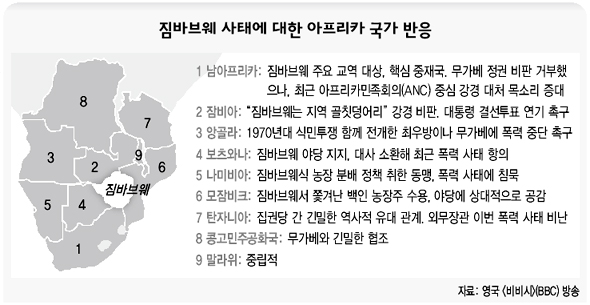 짐바브웨 사태에 대한 아프리카 국가 반응 