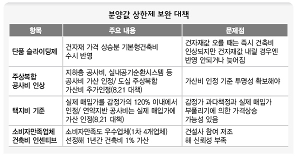 분양값 상한제 보완 대책