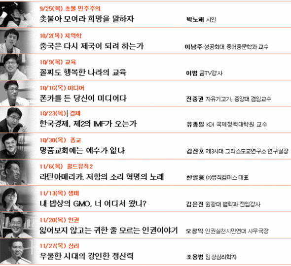 11기 평화나눔 아카데미 강좌 소개  ⓒ 나눔문화 nanum.com