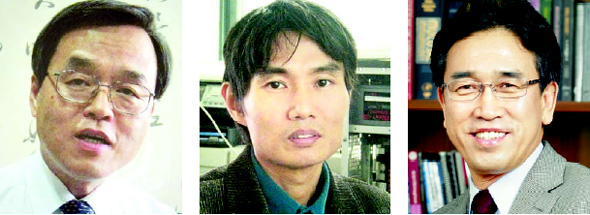 서정선(맨 왼쪽) 박종화(가운데) 가천의대 이길여암당뇨연구원(원장 김성진·오른쪽)