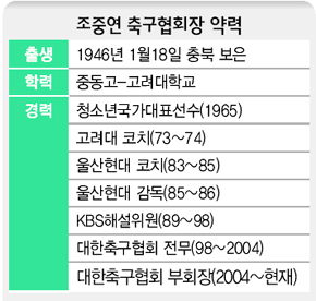 조중연 축구협회장 약력