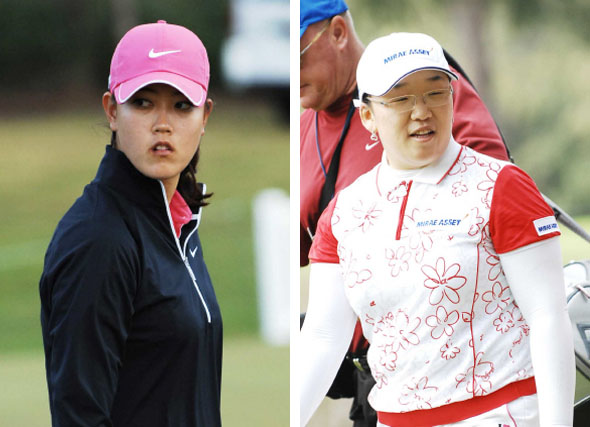 왼쪽부터 미셸 위(20), 신지애(21)