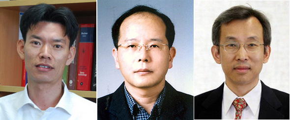 왼쪽부터 박수진, 남홍길, 정상욱 교수.