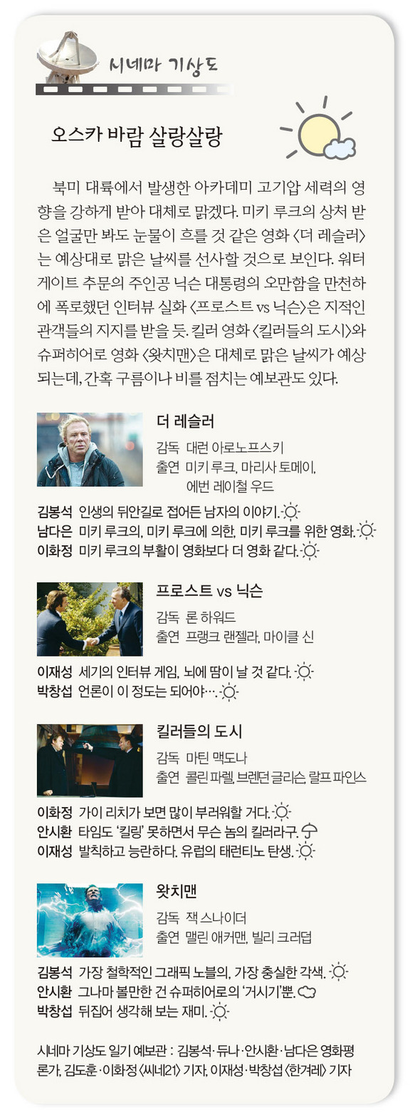 [시네마기상도] 오스카 바람 살랑살랑