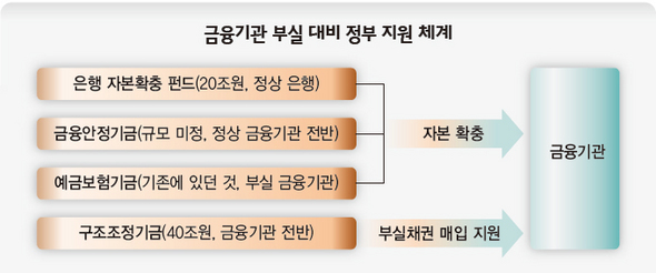 금융기관 부실 대비 정부지원 체계