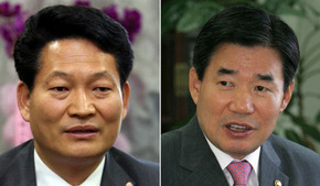 민주당 송영길(왼쪽) · 김진표(오른쪽) 최고위원