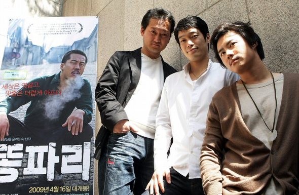 독립영화 ‘똥파리‘(감독 양익준)에 출연하는 배우 이환(오른쪽 부터), 윤승훈, 정만식. (서울=연합뉴스)