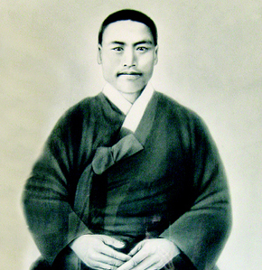 한글학자 주시경(1876~1914) 선생의 영정그림