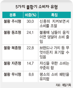 5가지 불황기 소비자 유형