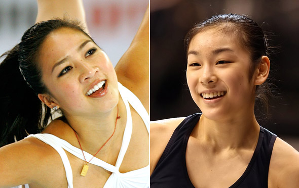 왼쪽부터 셸 콴(29·미국), 김연아(19·고려대1)