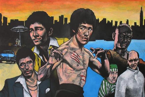 신창용, <dream>, 캔버스에 아크릴릭, 117㎝×80㎝, 2009(신창용 개인전 ‘smells like sasquatch’, 2009년 9월12일~10월8일, 텔레비전12)