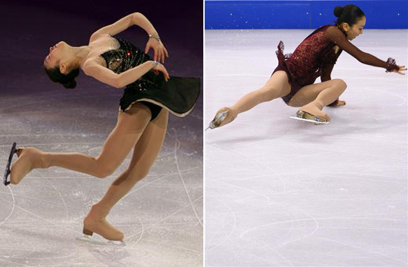 왼쪽부터 김연아(19·고려대), 아사다 마오(19·일본)