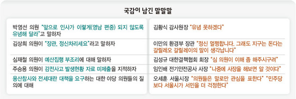 국감이 남긴 말말말