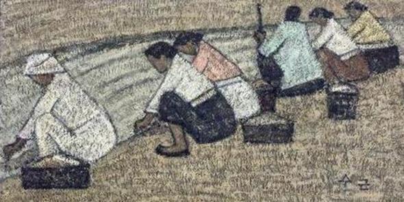 박수근 화백의 그림 ‘빨래터’