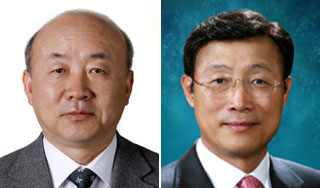 왼쪽부터 류우익 주중대사 내정자, 이윤호 주러대사 내정자