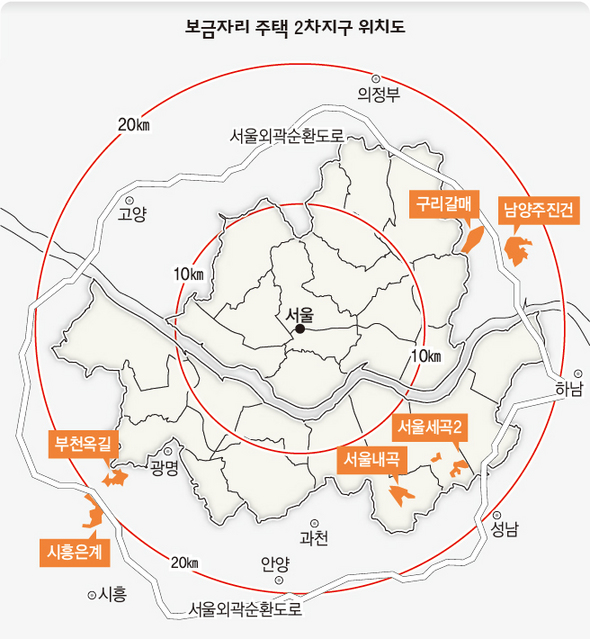 보금자리 주택 2차지구 위치도