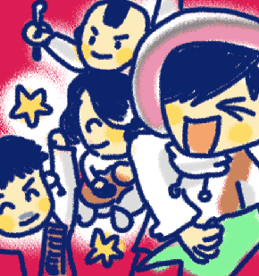 누리꾼 ‘고짱☆’이 ‘온 에어 와이비’ 3회를 시청한 뒤 그린 그림. 자유로운 느낌을 표현하려고 했다. ‘고짱☆’ 제공. ybrocks.com