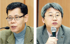 왼쪽부터 김연철 소장, 김근식 교수