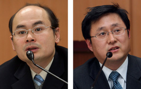 왼쪽부터 박용신 사무처장, 김성환 기획실장