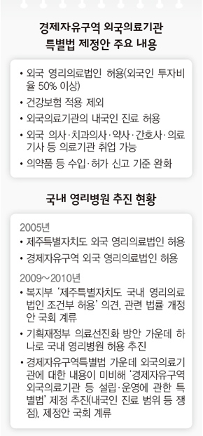 국내 영리병원 추진 현황